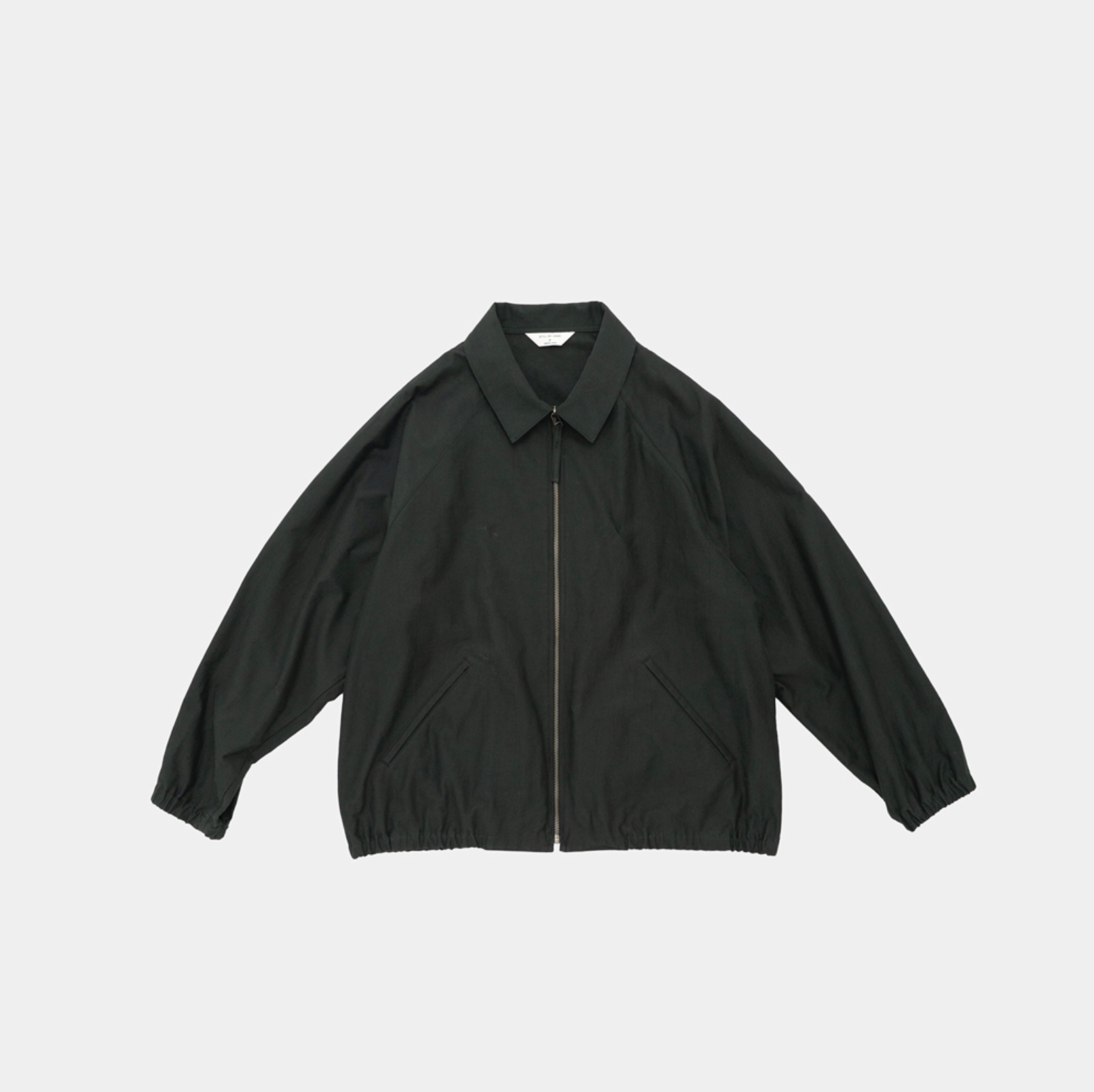 SSSTEIN – SILK NYLON COLLARED ZIP JACKET (CHARCOAL BROWN) — EQUIPMENT